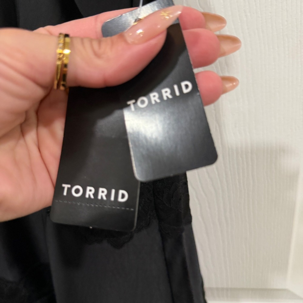 Torrid Festi Drop Waist Lace Trim Maxi Dress‎ Deep Black 2X 18-20 44540901 - Picture 10 of 10